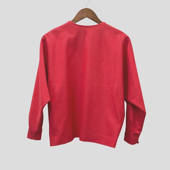 Vintage Salmon Pink Dolman Sleeve Blouse - Picture 7 of 9